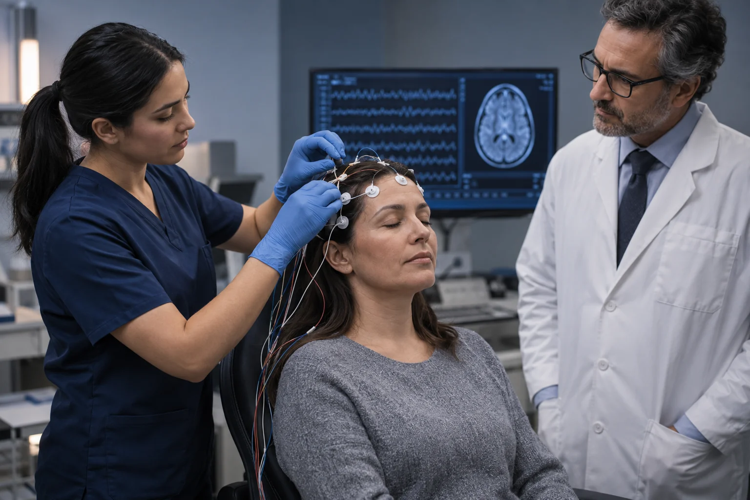 Neurology clinicians and billing specialists reviewing the specialty-specific revenue workflow