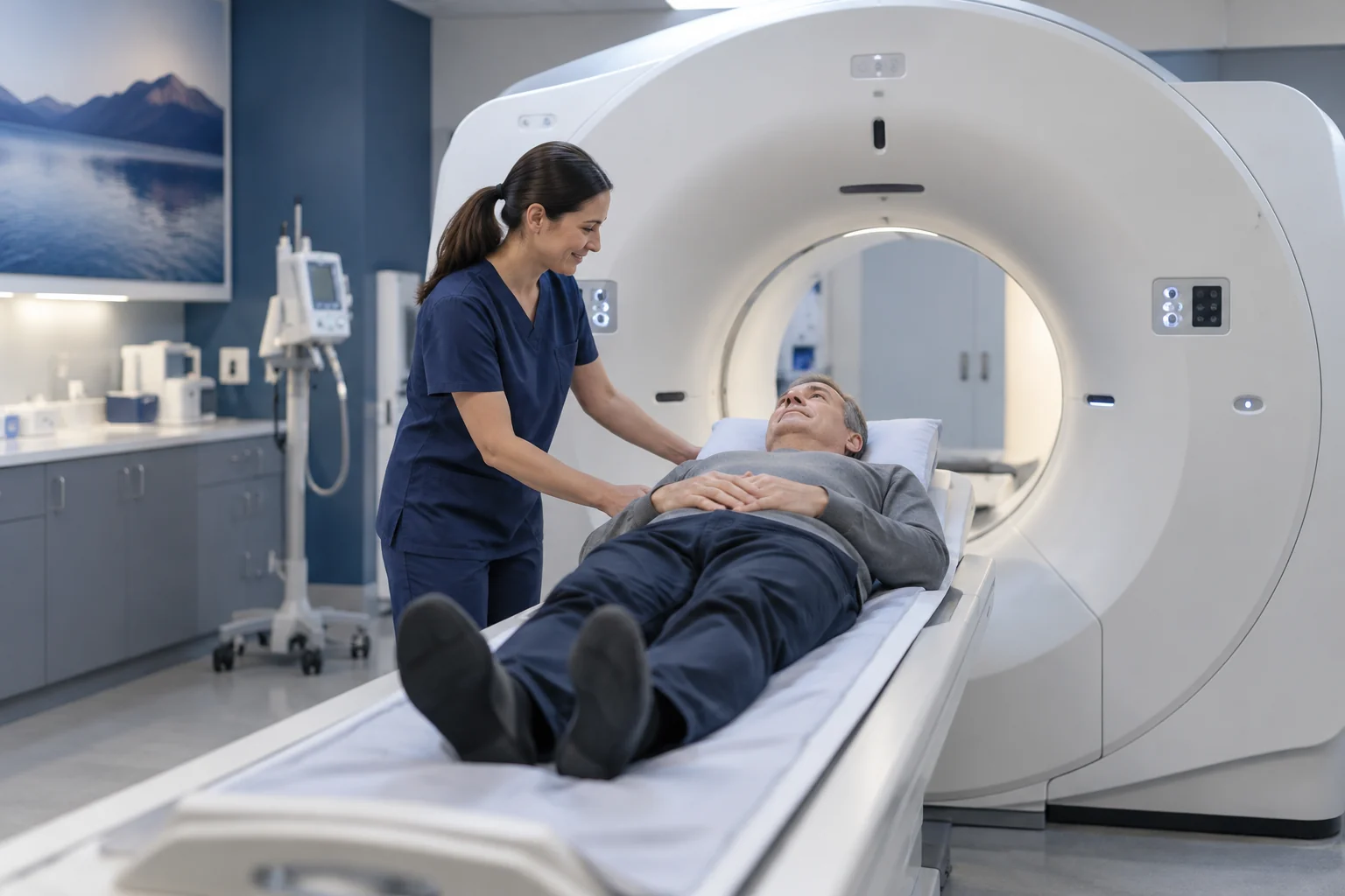 Radiology clinicians and billing specialists reviewing the specialty-specific revenue workflow