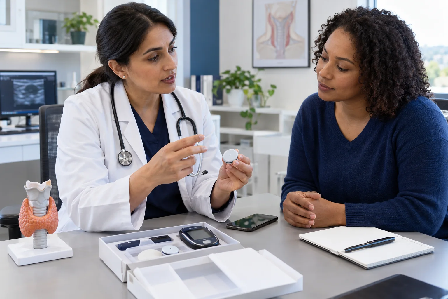 Endocrinology clinical care illustration