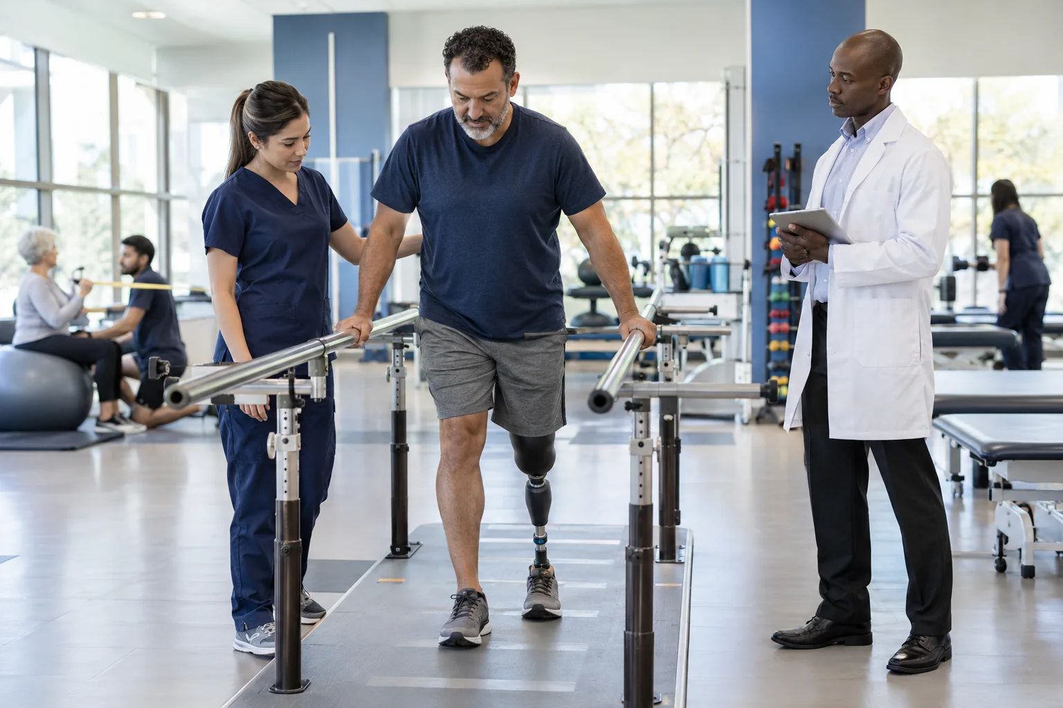 Physical Medicine & Rehabilitation clinical care illustration
