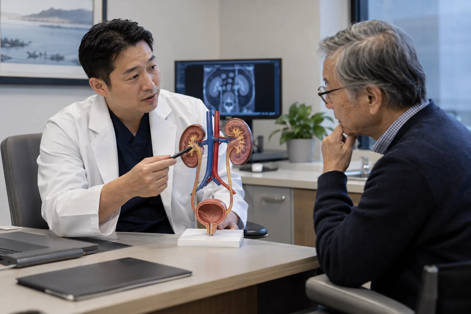 Urology clinical care illustration
