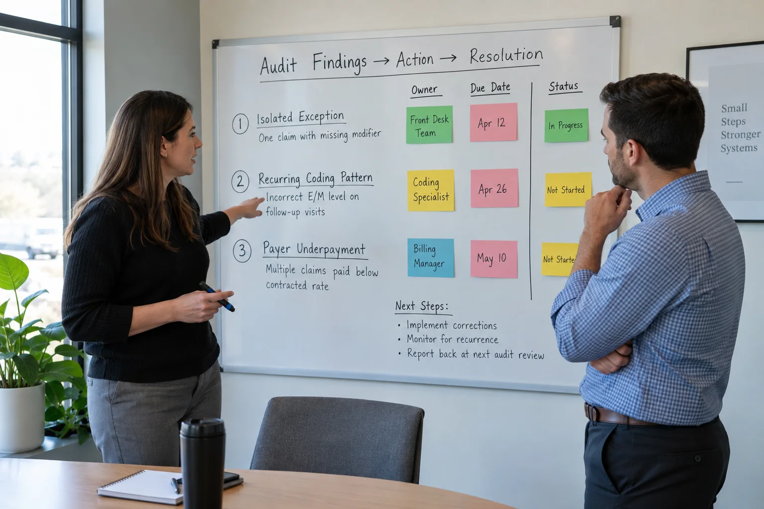 Medical billing and practice administration: medical audit workflow