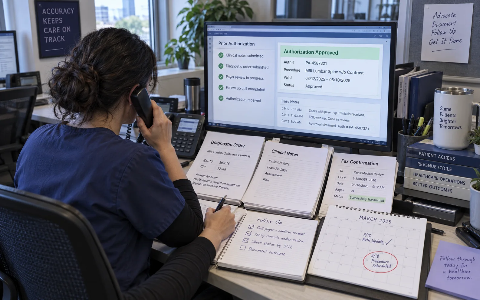 Medical billing and practice administration: prior authorization workflow