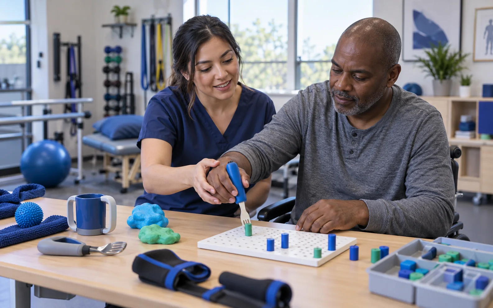 Occupational Therapist clinicians and billing specialists reviewing the specialty-specific revenue workflow